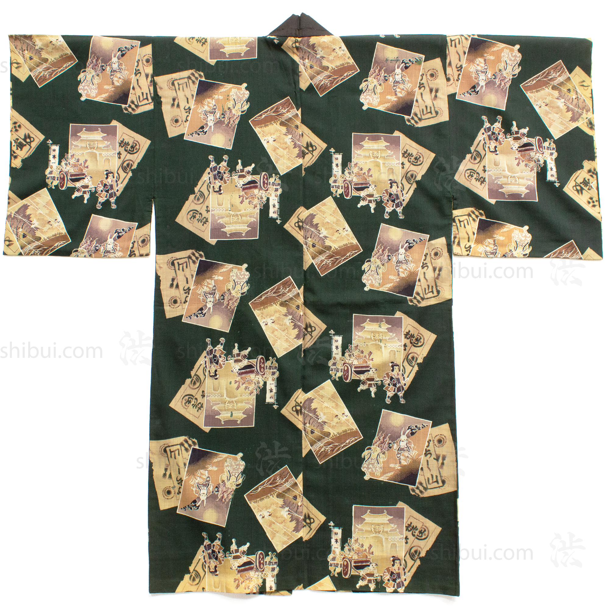 1930's Mens Vintage Juban with Fairy Tale Motif