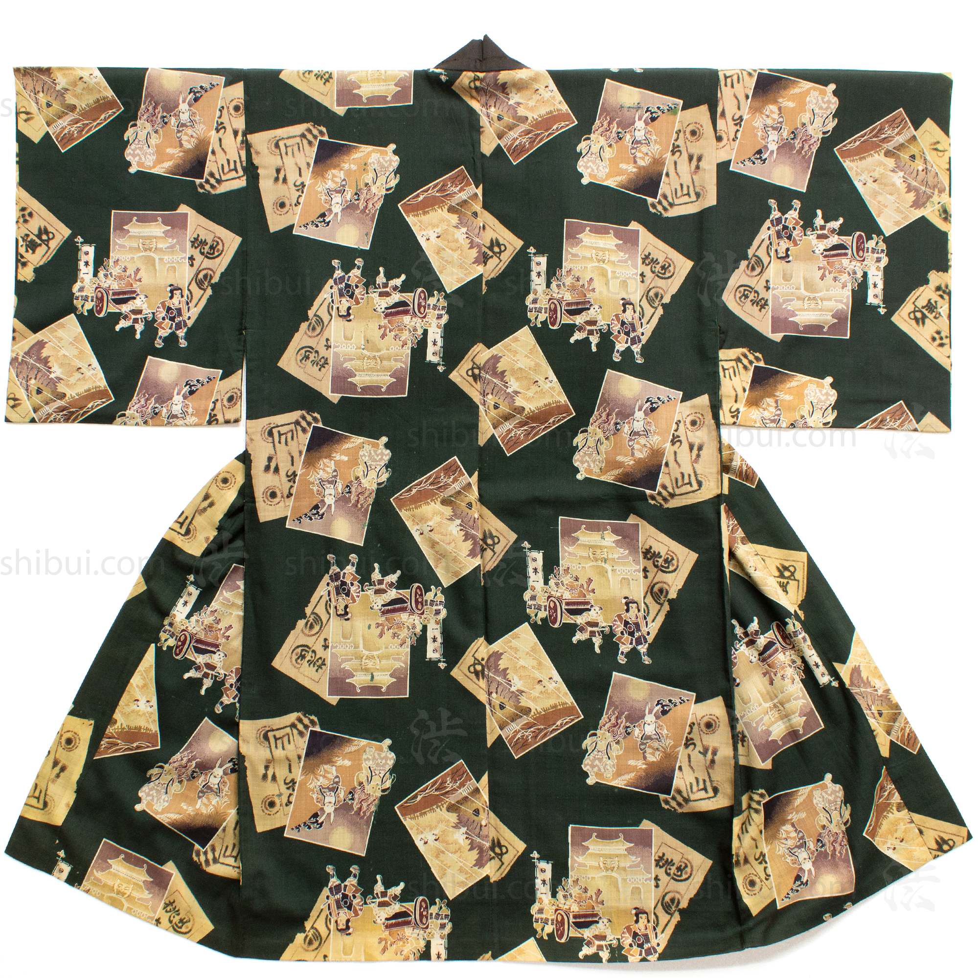 1930's Mens Vintage Juban with Fairy Tale Motif