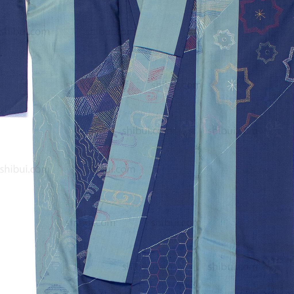 Sashiko Silk Kimono