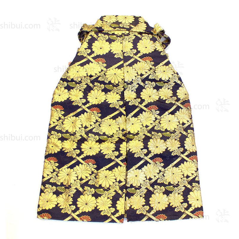 Vintage gold and blue samurai hakama