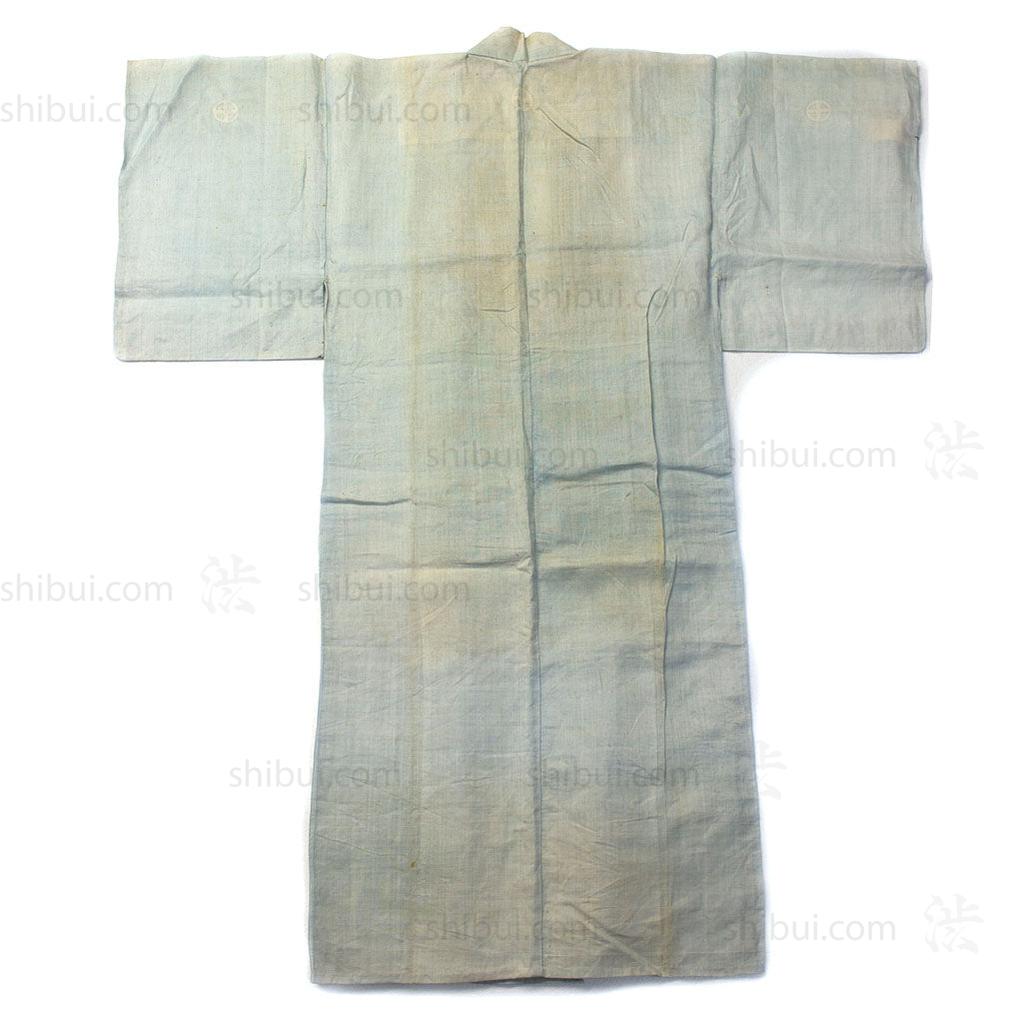 Light Blue Mens Asa Hemp Kimono w/ Family Crest