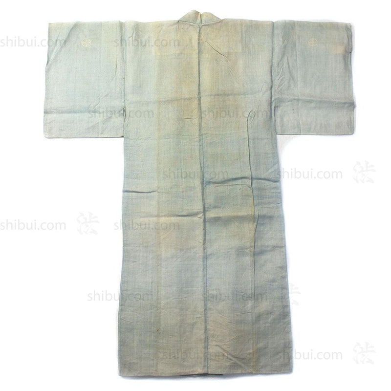 Light Blue Mens Asa Hemp Kimono w/ Family Crest