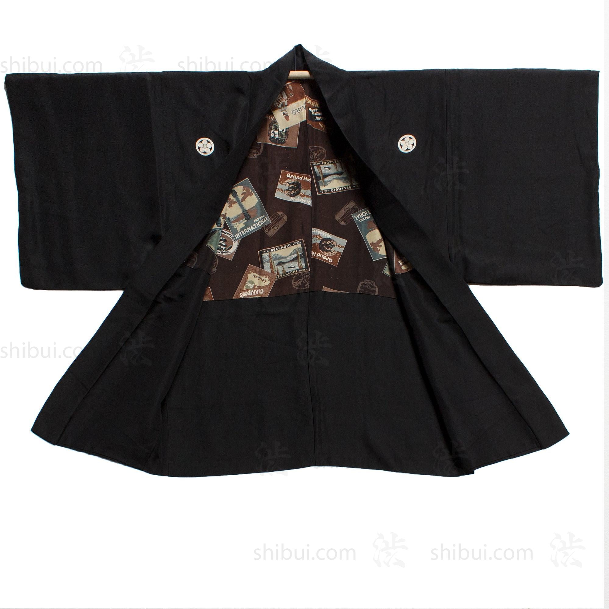 Vintage Mens Haori Travel Theme