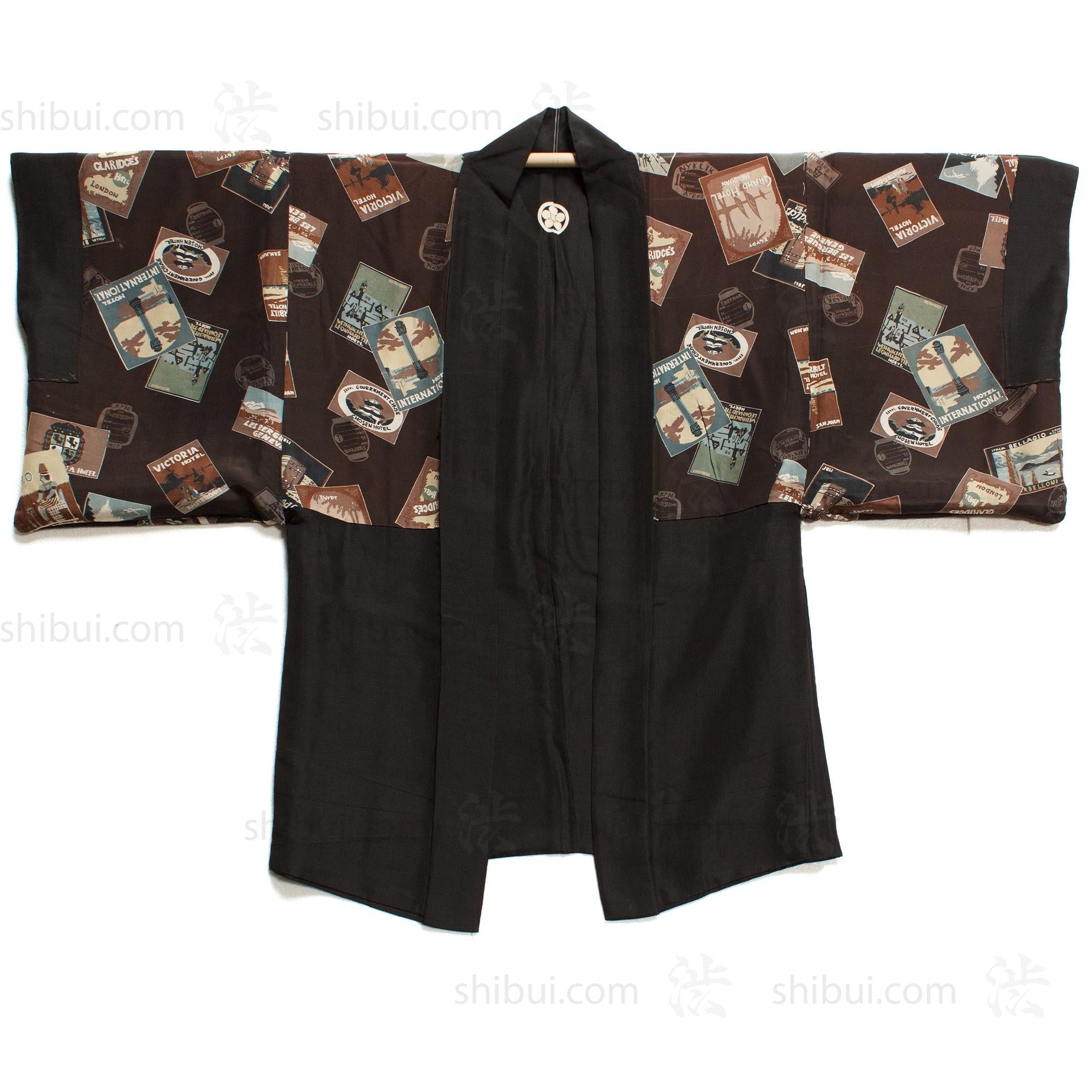 Vintage Mens Haori Travel Theme