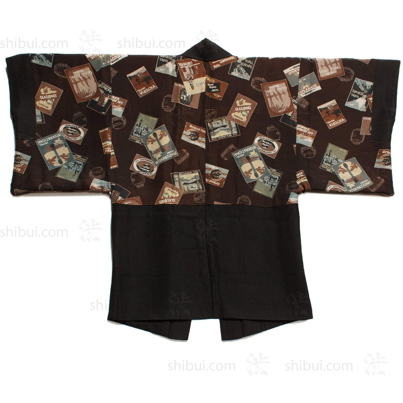 Vintage Mens Haori Travel Theme