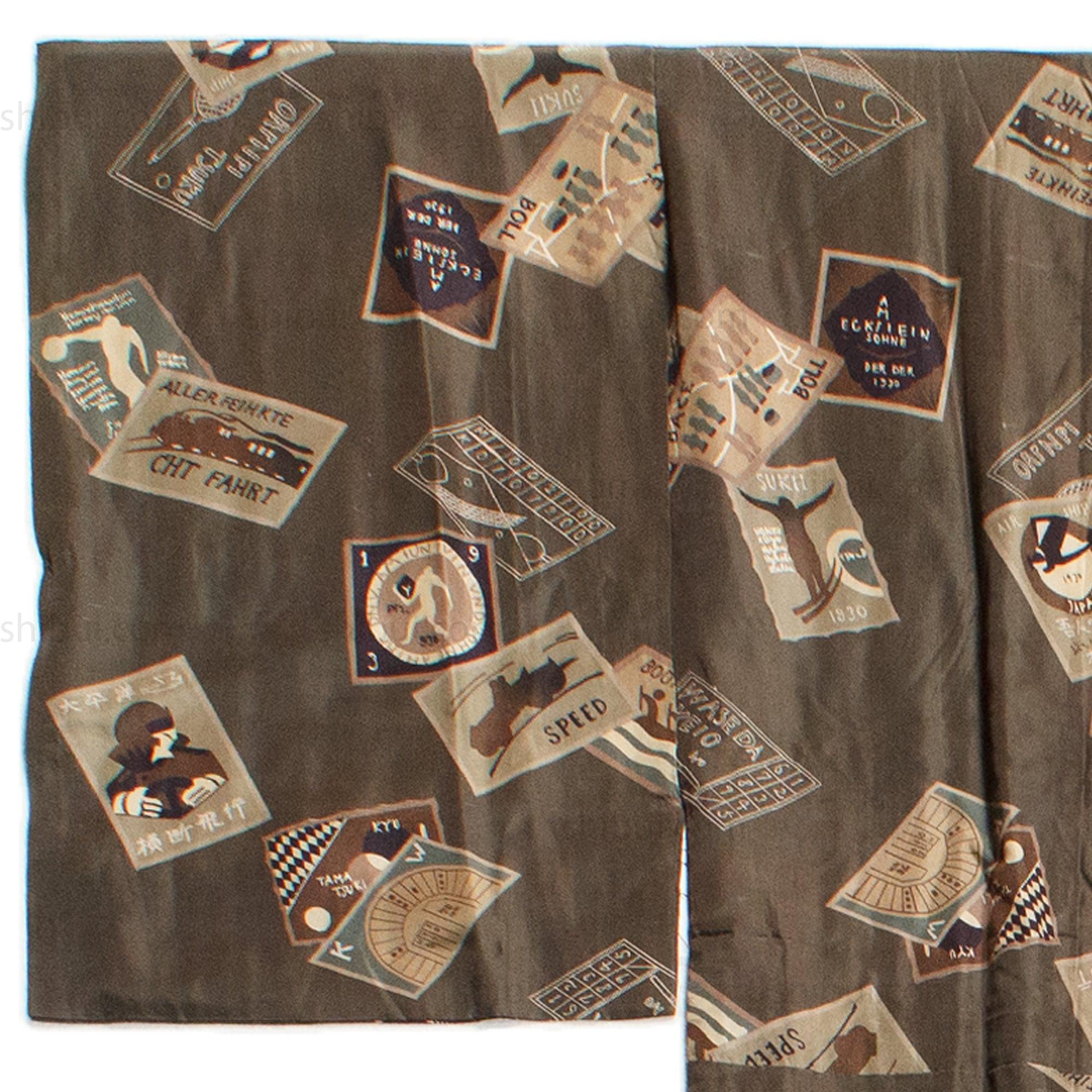 Rare Deco Men's Juban Under Kimono Celebrating Aviation