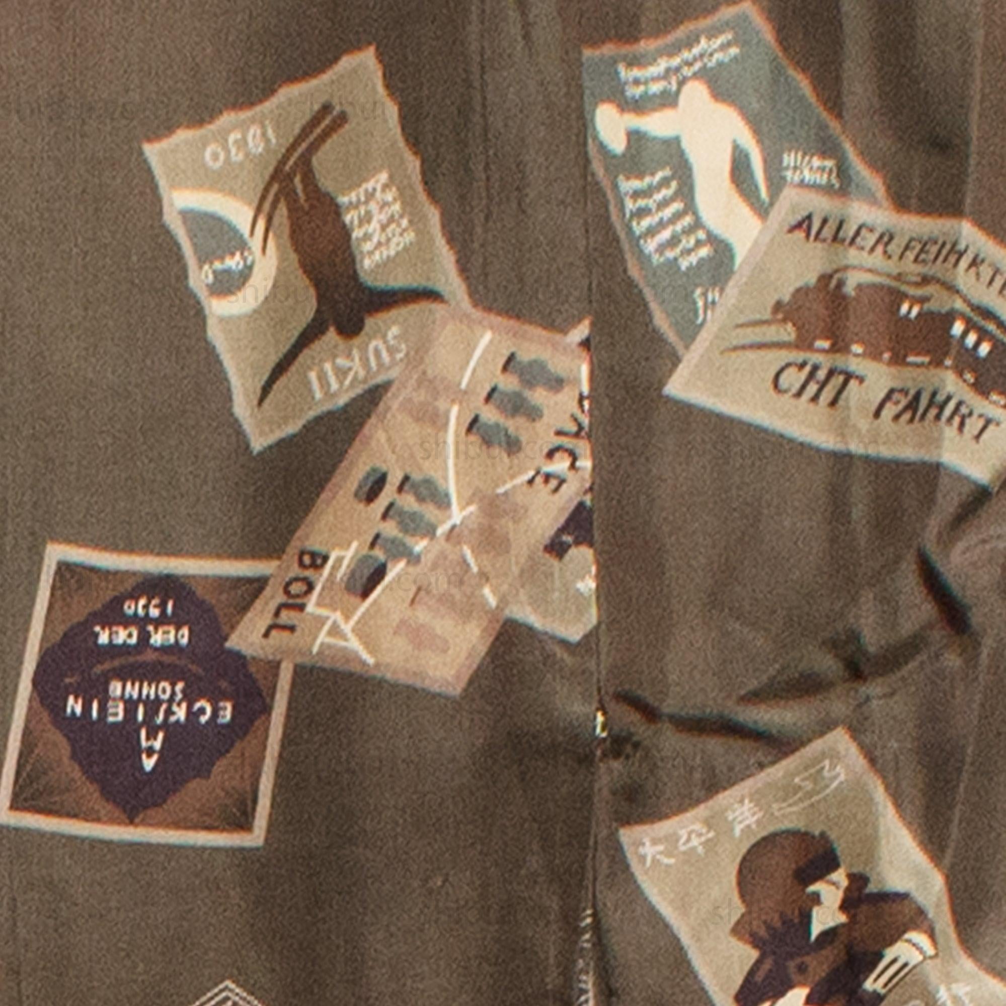 Rare Deco Men's Juban Under Kimono Celebrating Aviation