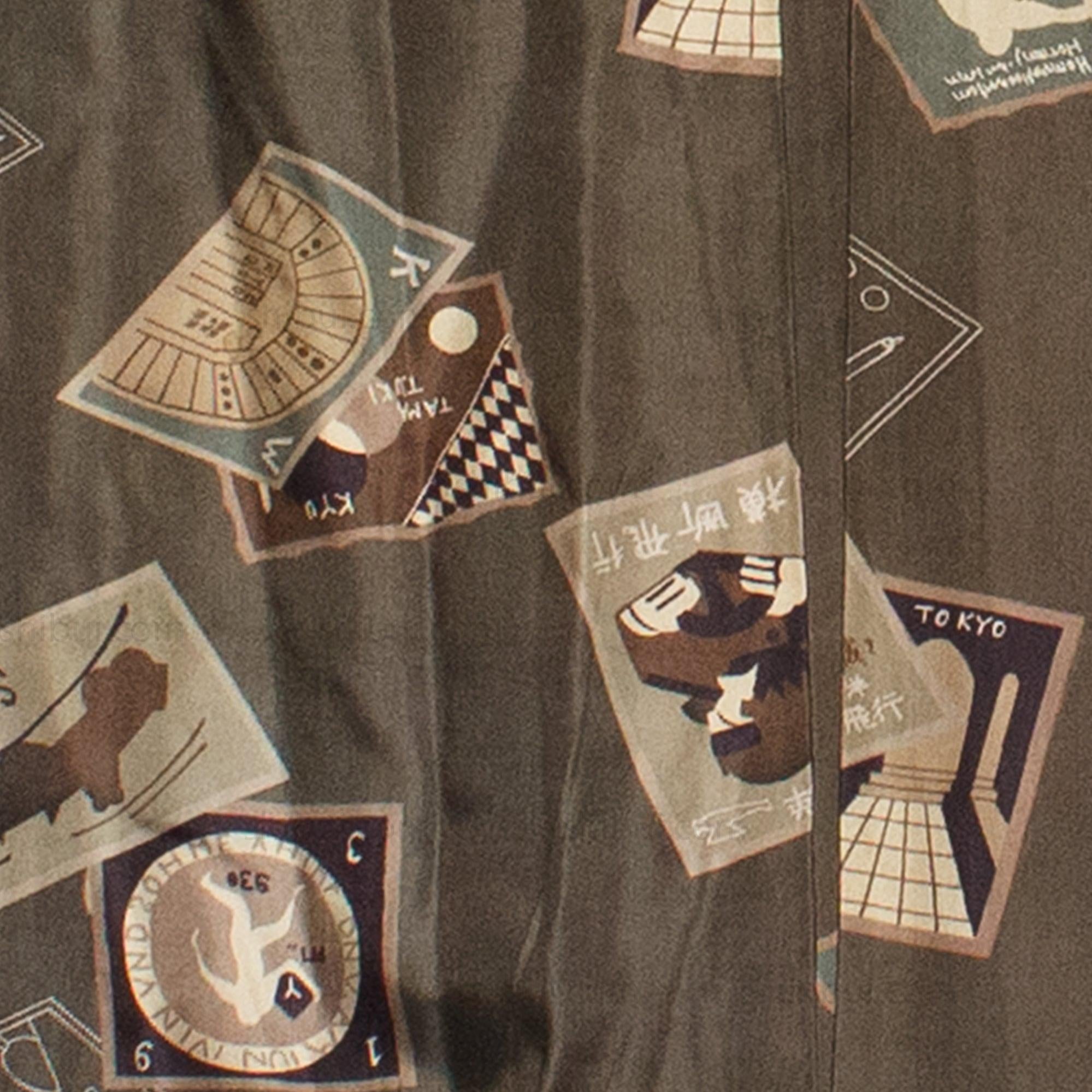 Rare Deco Men's Juban Under Kimono Celebrating Aviation