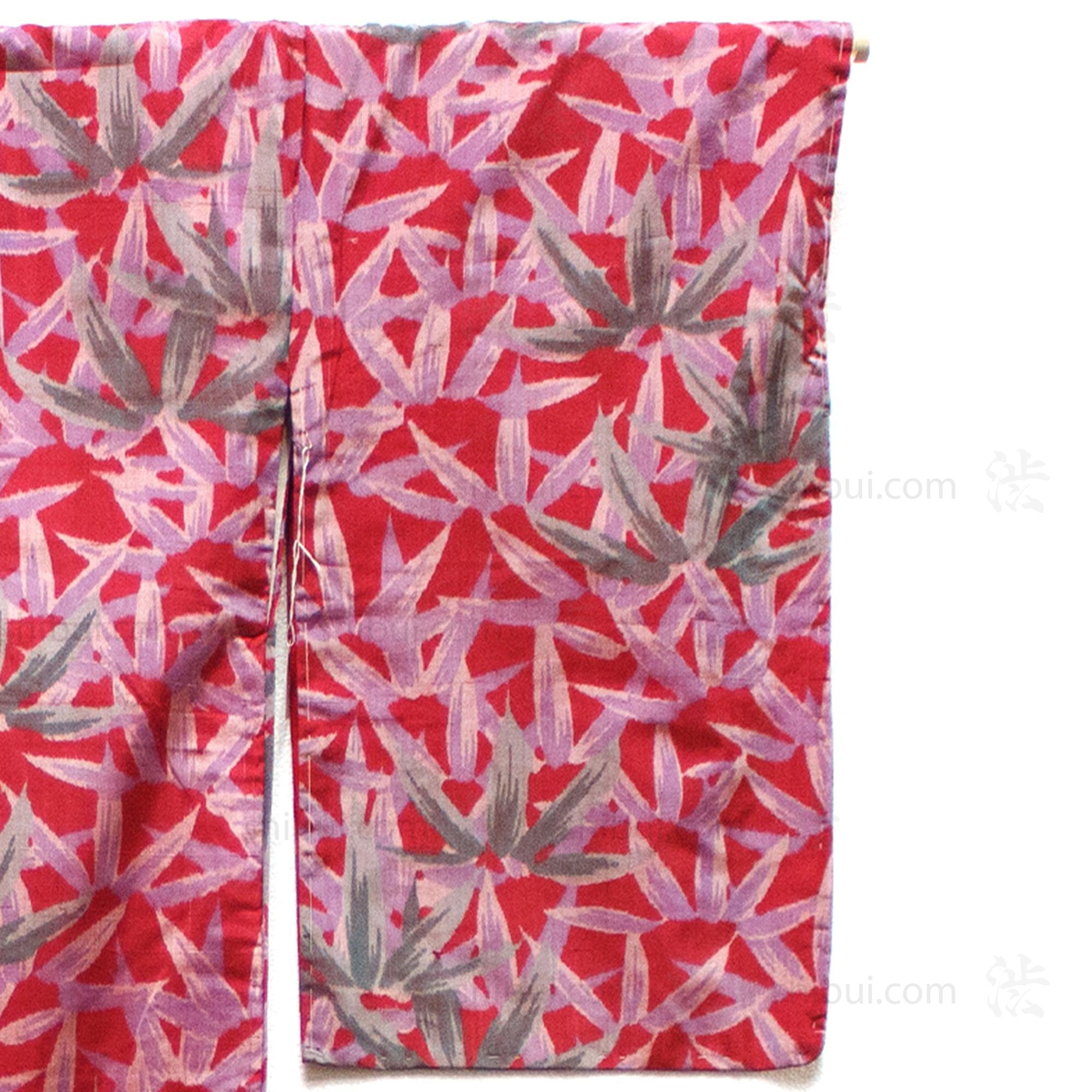 Meisen Silk Kimono with Bamboo Motif