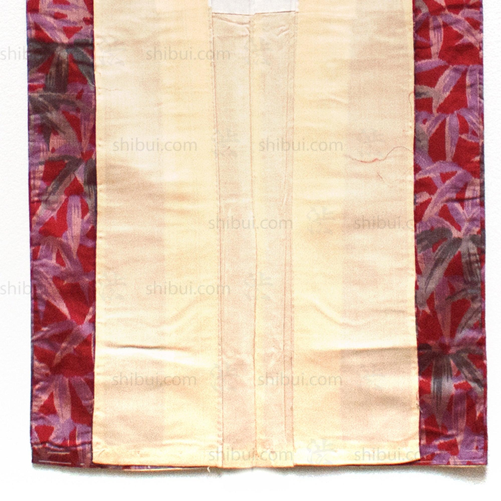 Meisen Silk Kimono with Bamboo Motif