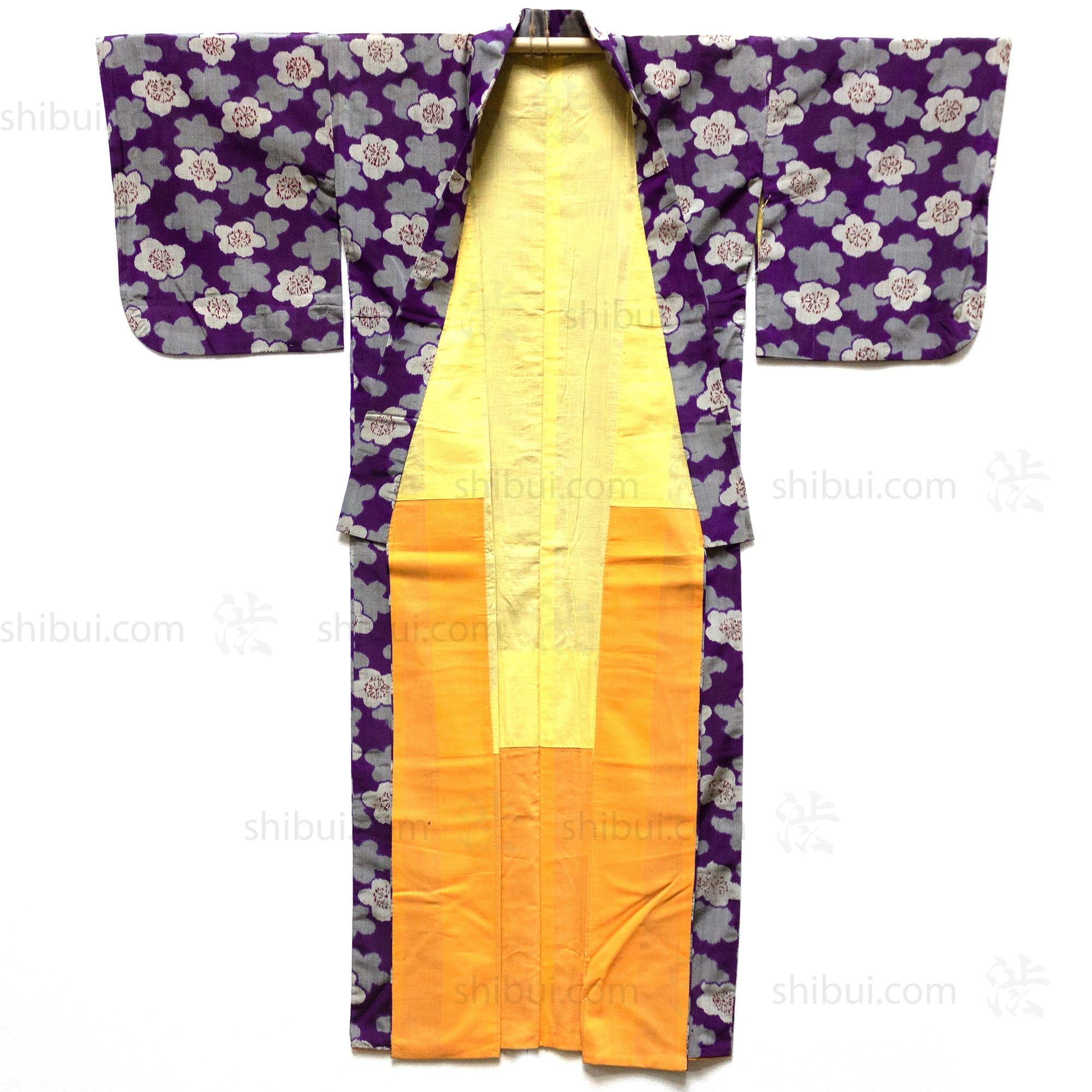 Meisen Silk Purple Floral Kimono