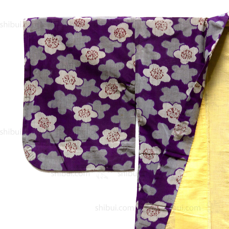 Meisen Silk Purple Floral Kimono