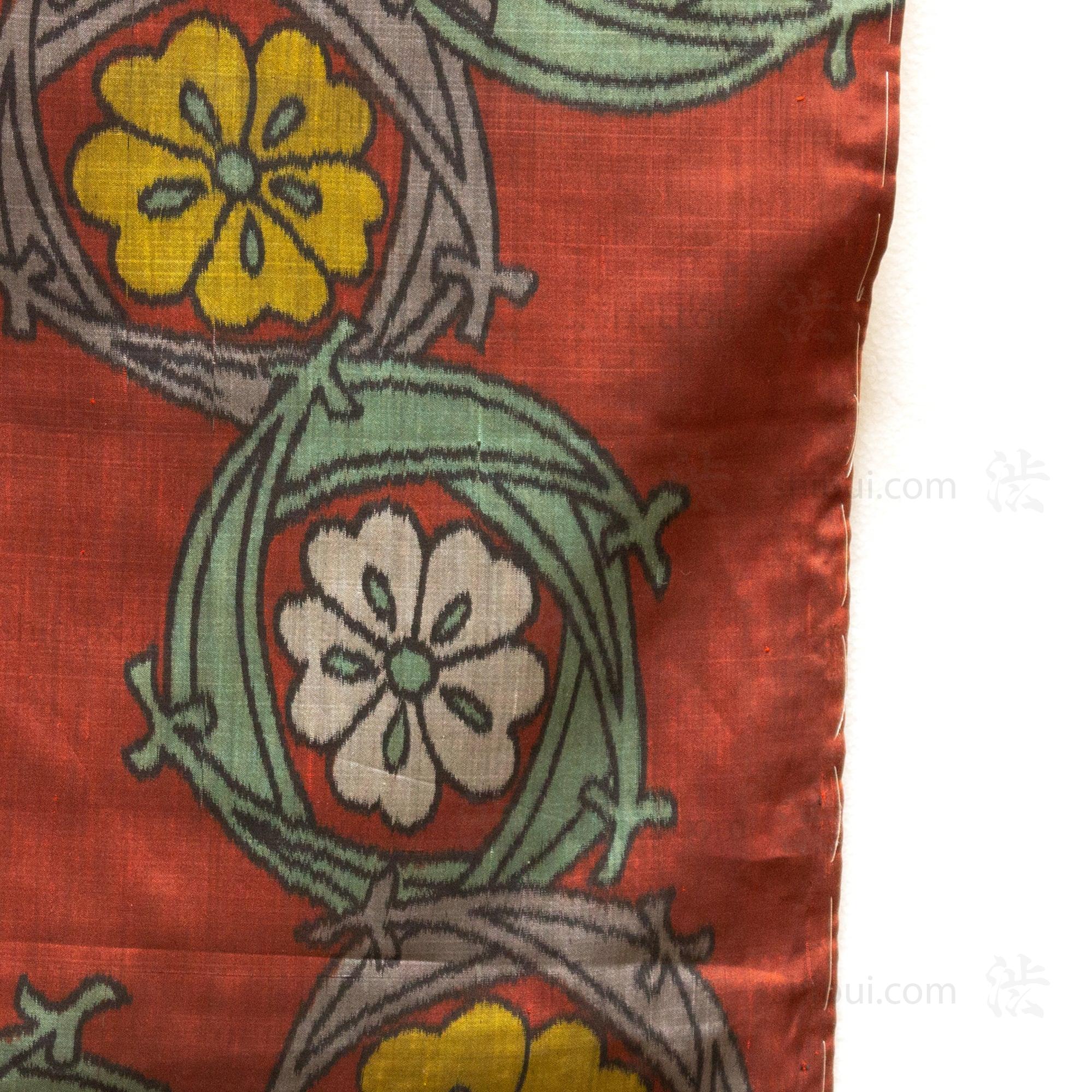 Meisen Silk Kimono with Floral Motif