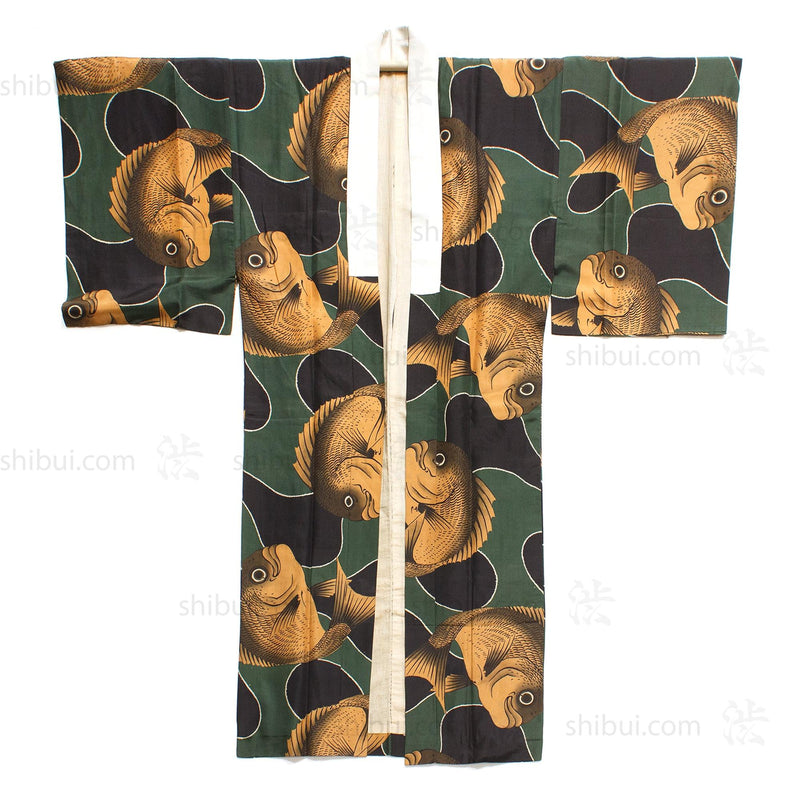 1930's Mens Vintage Juban with Tai Fish Motif