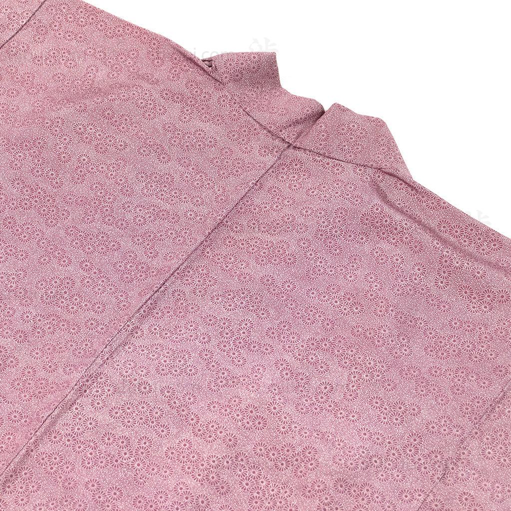 Pink Silk Kimono with Flower Design