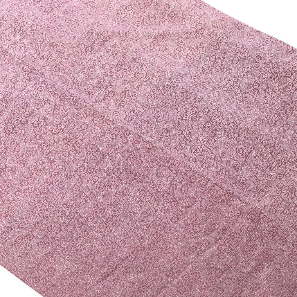 Pink Silk Kimono with Flower Design