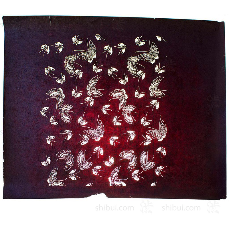 Japanese Motif Lacquered Paper Stencil Butterfly Pattern