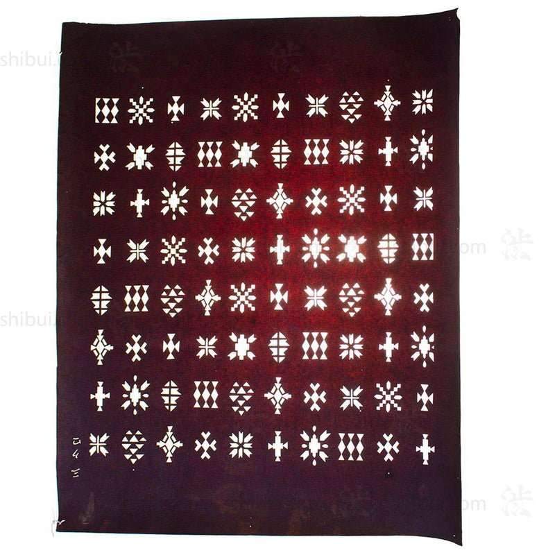 Japanese Motif Lacquered Paper Stencil Pattern