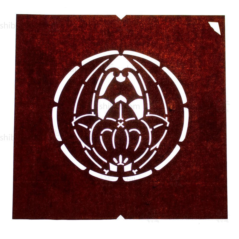 Japanese Motif Lacquered Paper Stencil