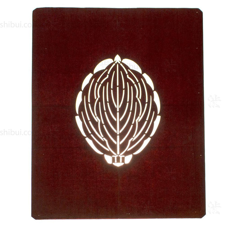 Japanese Motif Lacquered Paper Stencil Pattern