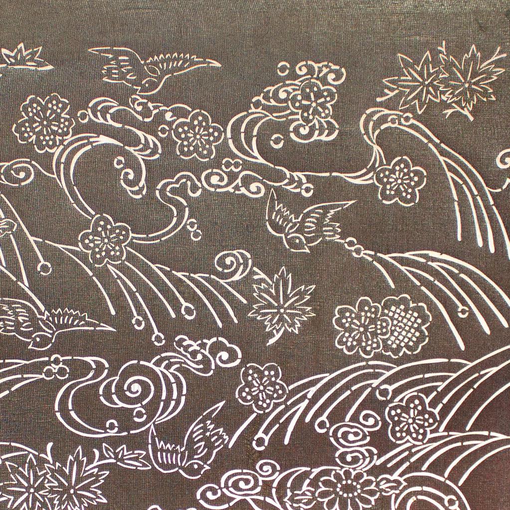 Katagami Japanese Lacquered Paper Stencil