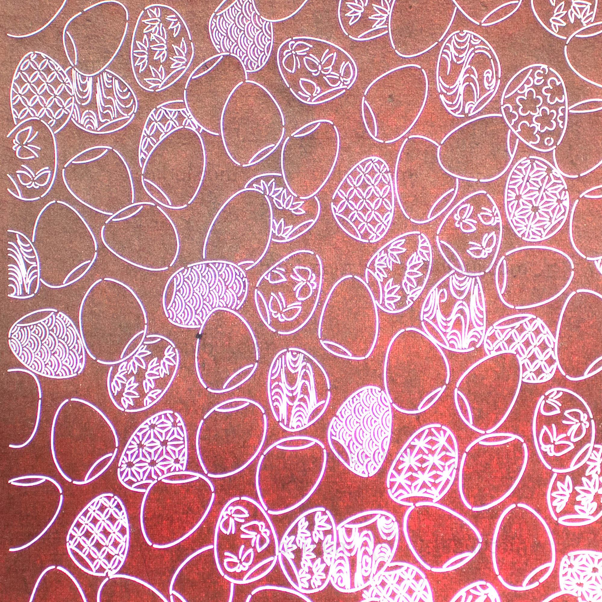 Katagami  Japanese Lacquered Paper Stencil