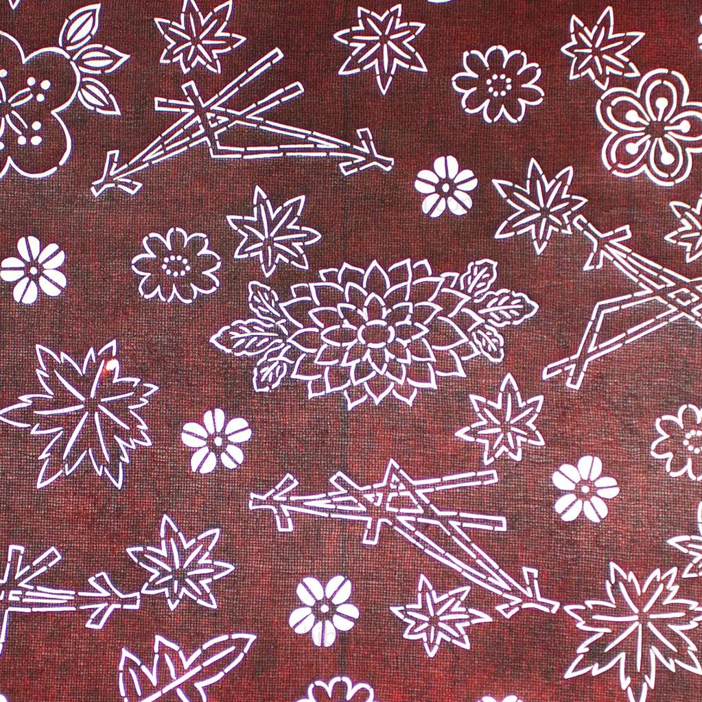 Katagami  Japanese Lacquered Paper Stencil