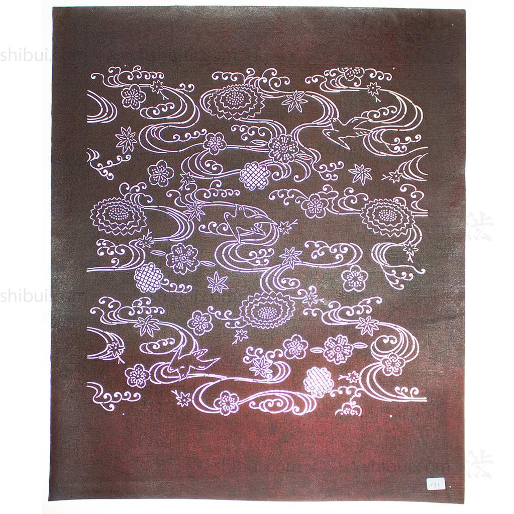 Katagami  Japanese Lacquered Paper Stencil