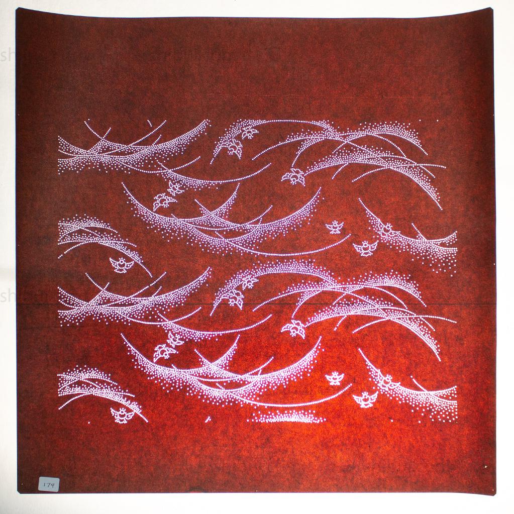 Katagami Japanese Lacquered Paper Stencil