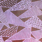 Katagami  Japanese Lacquered Paper Stencil