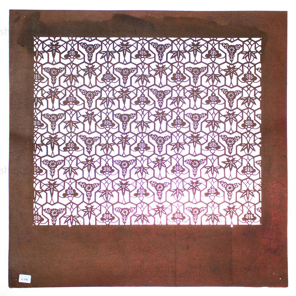 Katagami  Japanese Lacquered Paper Stencil