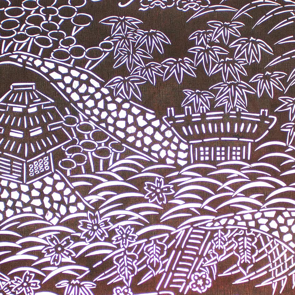 Katagami Japanese Lacquered Paper Stencil