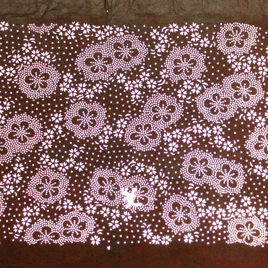 Katagami Japanese Lacquered Paper Stencil