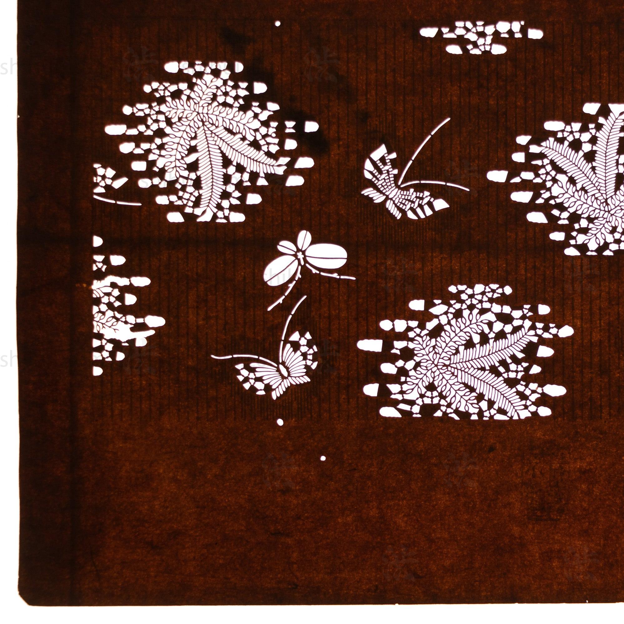 Katagami Japanese Lacquered Paper Stencil