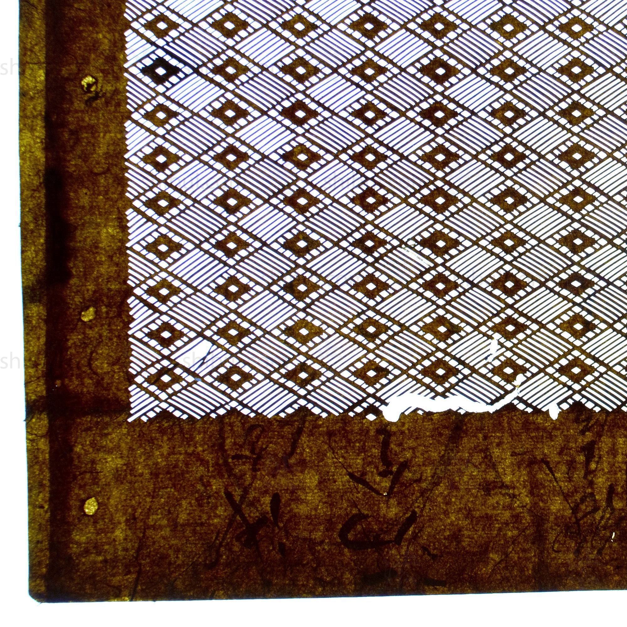 Katagami Japanese Lacquered Paper Stencil