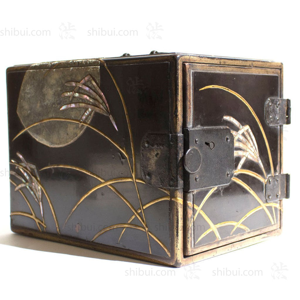 Small Lacquered Box Japanese Antique Storage Decor