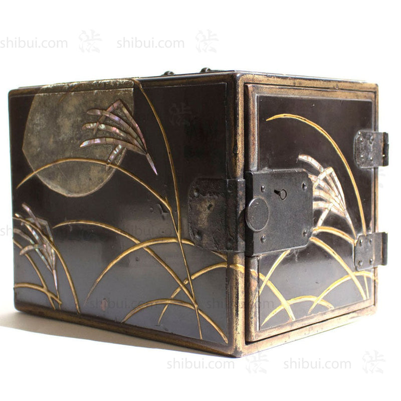 Small Lacquered Box Japanese Antique Storage Decor