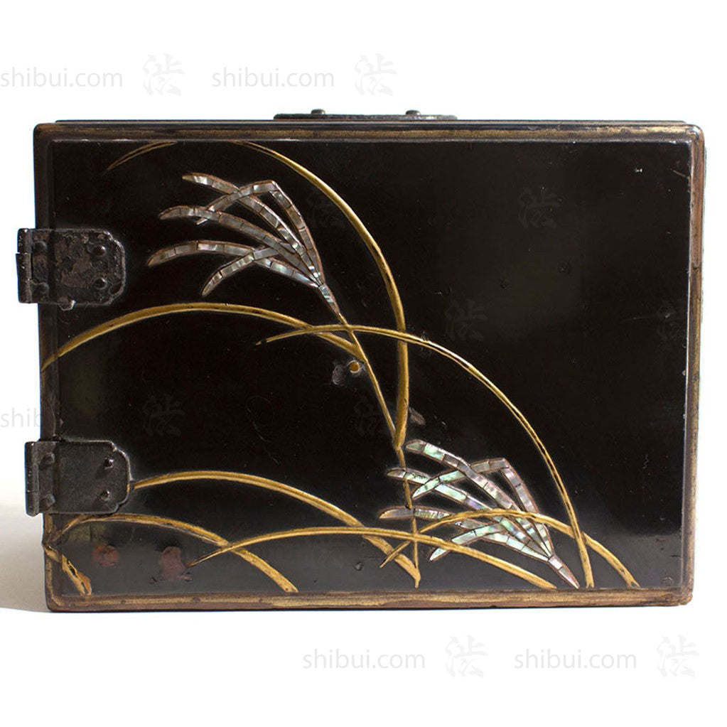 Small Lacquered Box Japanese Antique Storage Decor