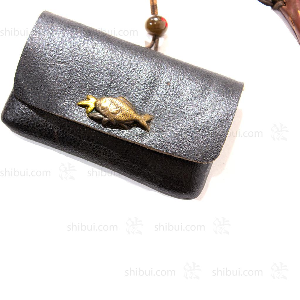 Tobacco Pouch with Cherry Bark Pipe Case