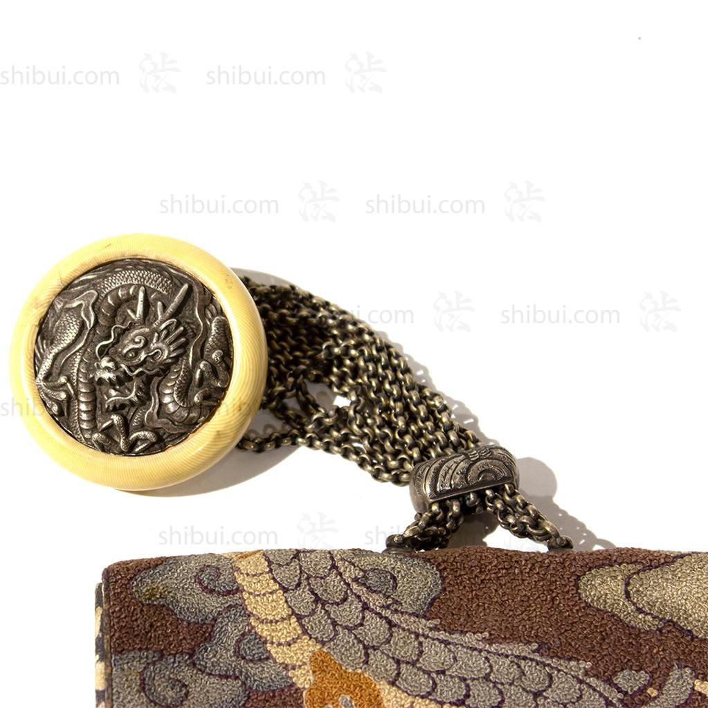 Dragon Tobacco Pouch with Manju Netsuke