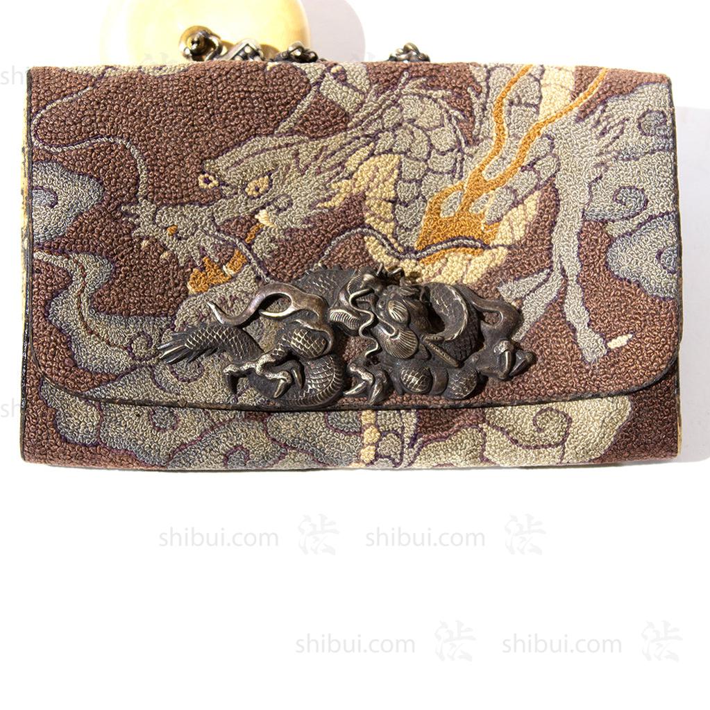 Dragon Tobacco Pouch with Manju Netsuke