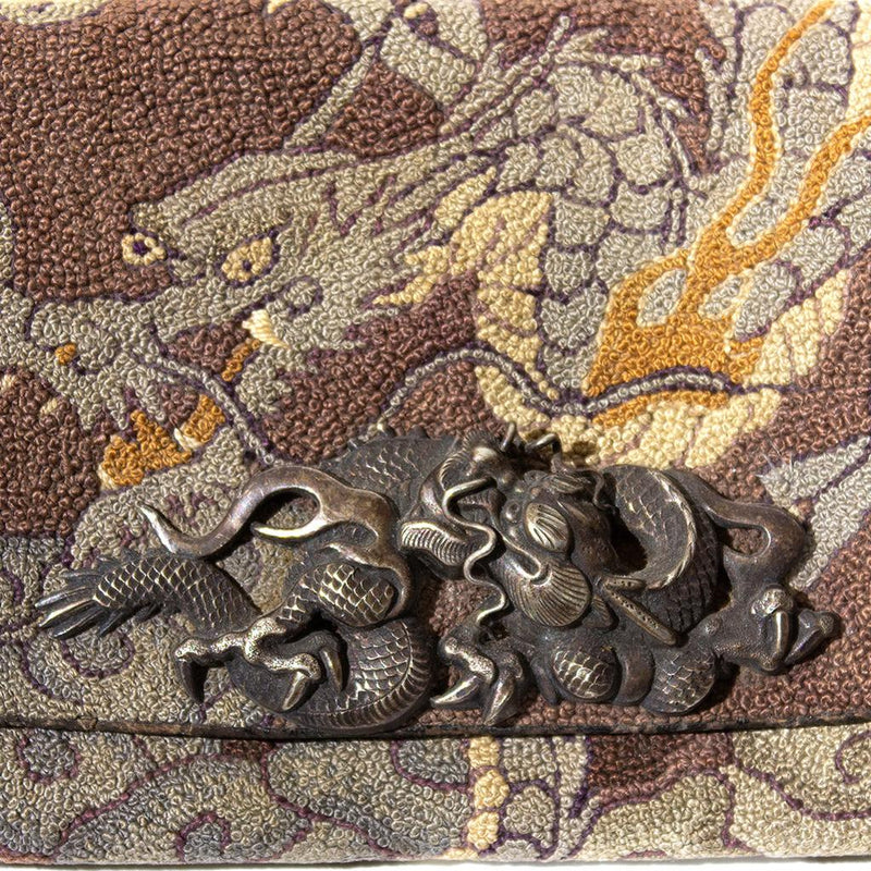 Dragon Tobacco Pouch with Manju Netsuke