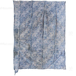 Katazome Futon Cover with Turtle, Crane and Bamboo Motif