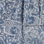 Katazome Futon Cover with Turtle, Crane and Bamboo Motif