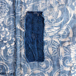 Katazome Futon Cover with Turtle, Crane and Bamboo Motif