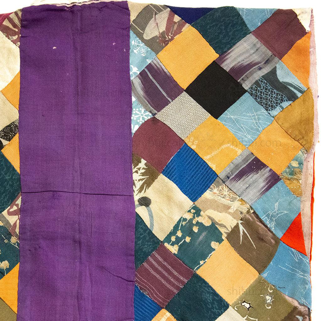 Chirimen Silk Yose Juban Japanese Antique Kimono