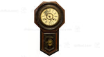 deep brown Beautiful Japanese Antique Wall Clock Octagonal Pendulum