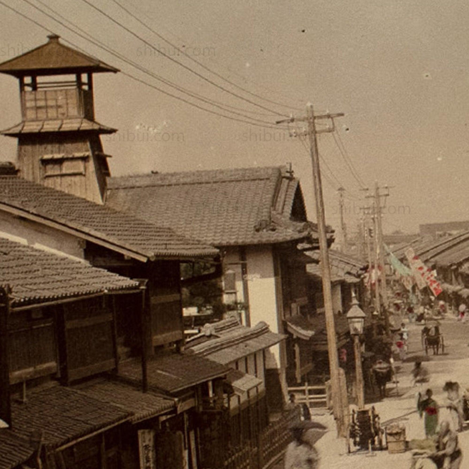 Street View |  Japanese Antique Hand Tinted Albumen Photo