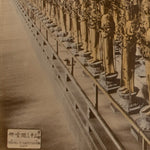 Buddha Gallery at Sanjusangen-do Temple in Kyoto. |  Hand Tinted Japanese Antique Albumen Photograph