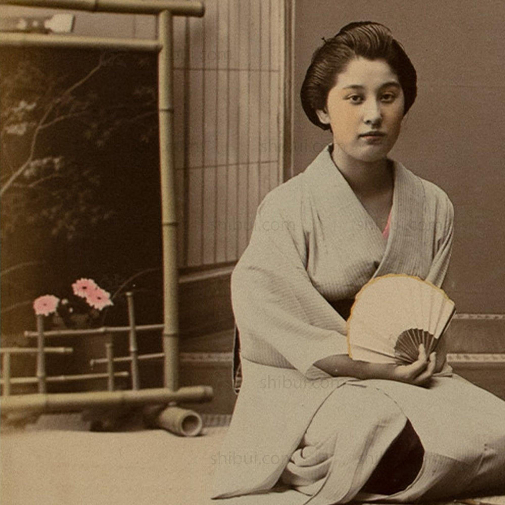 Women Visiting | Antique Japanese Hand Tinted Albumen Photo